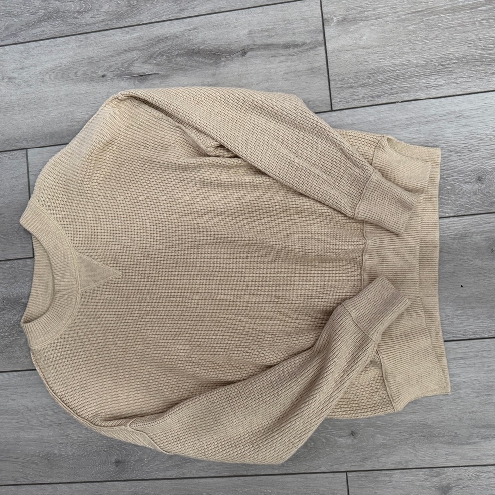Classic Crewneck Women's Sweater in Beige